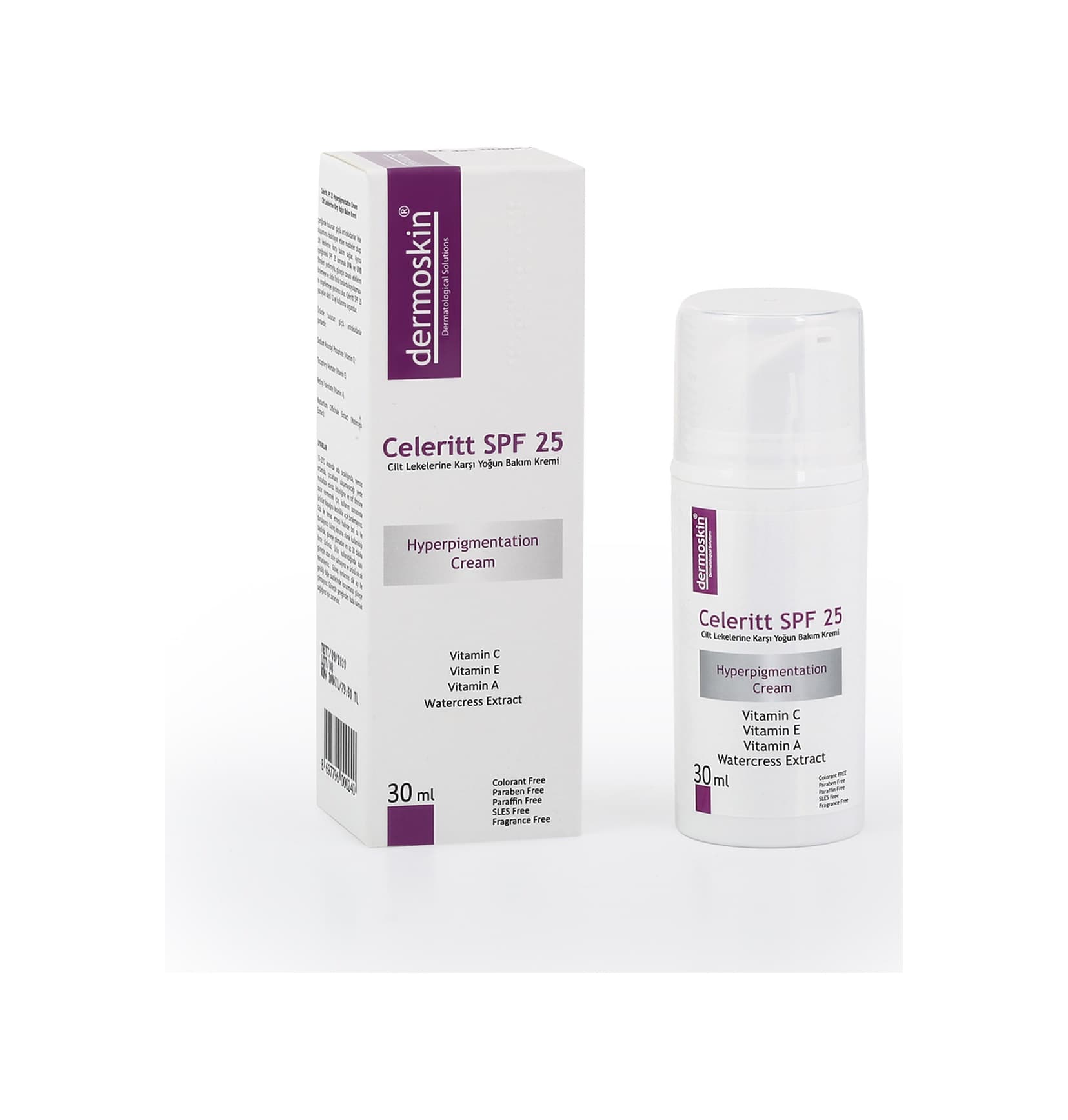 Dermoskin Celeritt SPF 25 Leke Karşıtı Bakım Kremi 30 ML