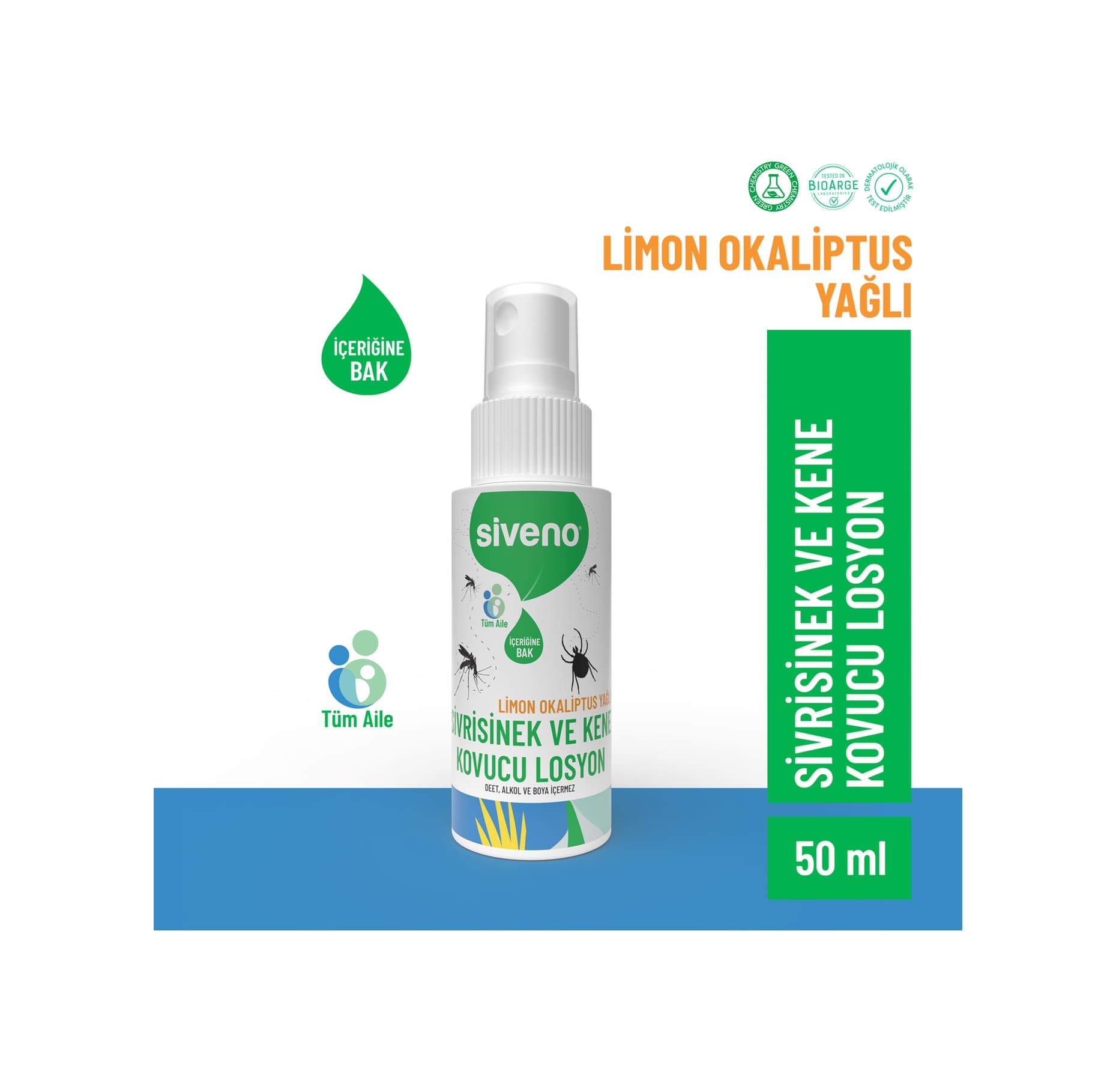 Siveno Sivrisinek ve Kene Kovucu Sprey Krem 50 ML