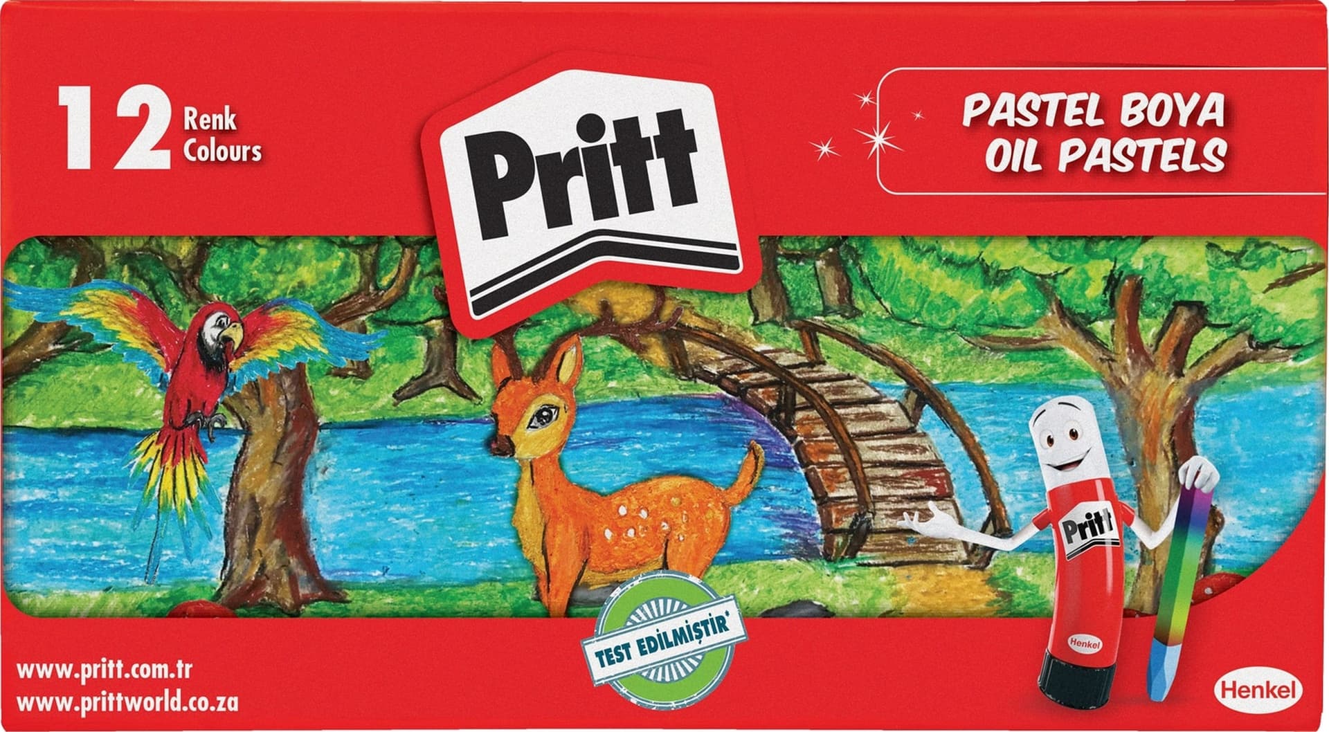 Pritt 12 Li Pastel Boya - Karton Kutu Karışık