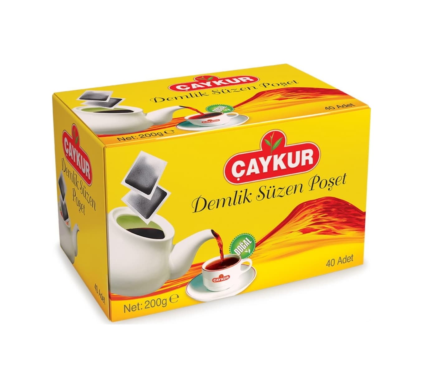 Çaykur Siyah Süzen Demlik Poşet Çay 4'lü 40 x 5 G