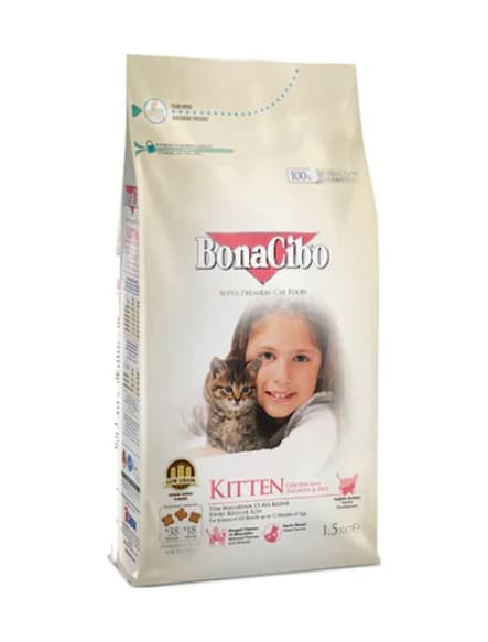 BonaCibo Kitten Tavuklu Yavru Kedi Maması 1500 G