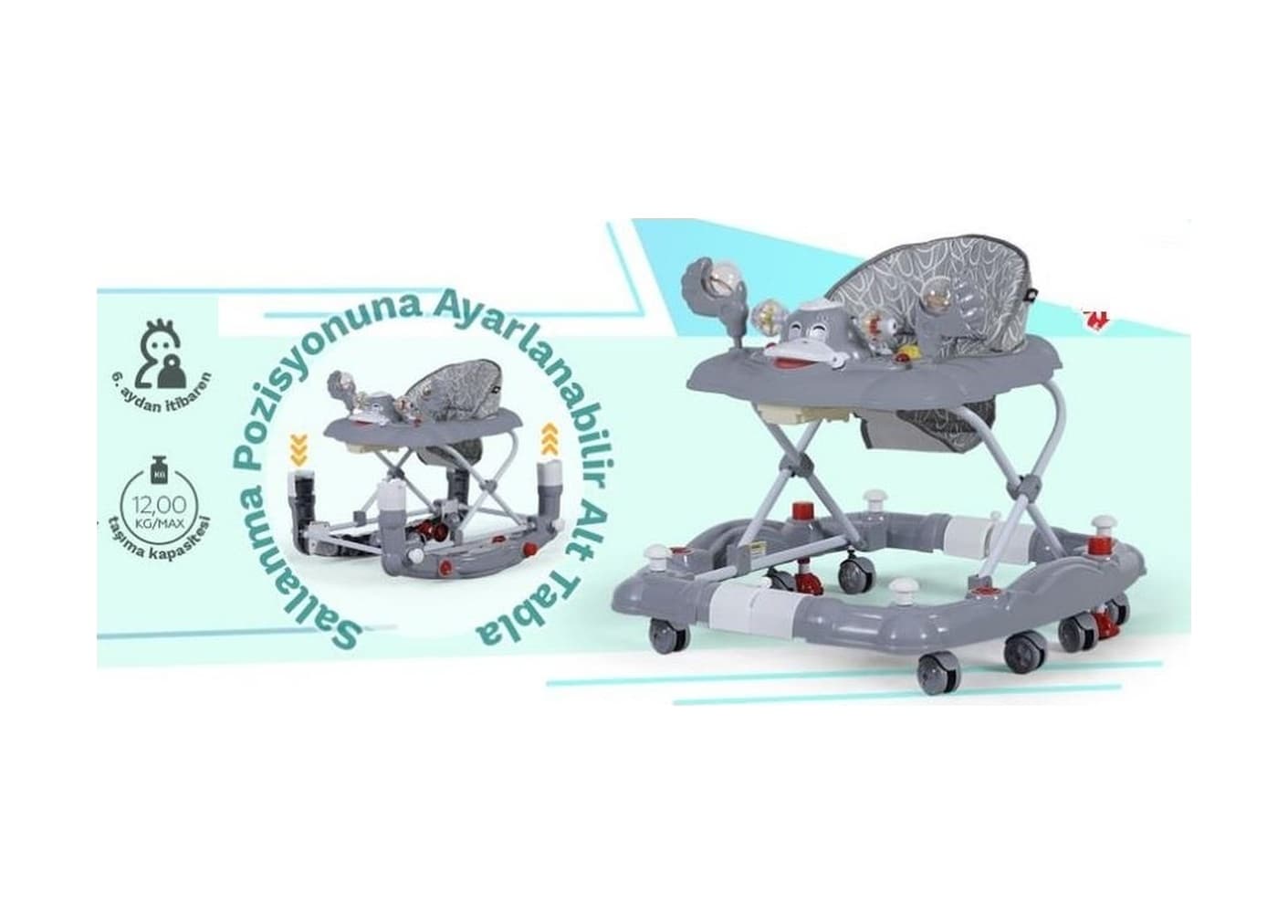 Sunny Baby 9228 Kiddy Sallanır Müzikli Oyuncaklı Bebek Yürüteç