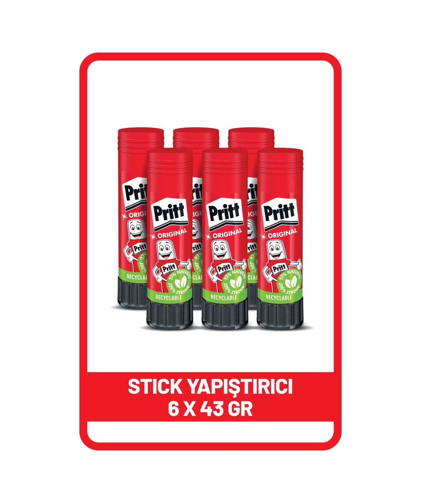 Pritt Stick 43 gr 6'lı Yapıştırıcı