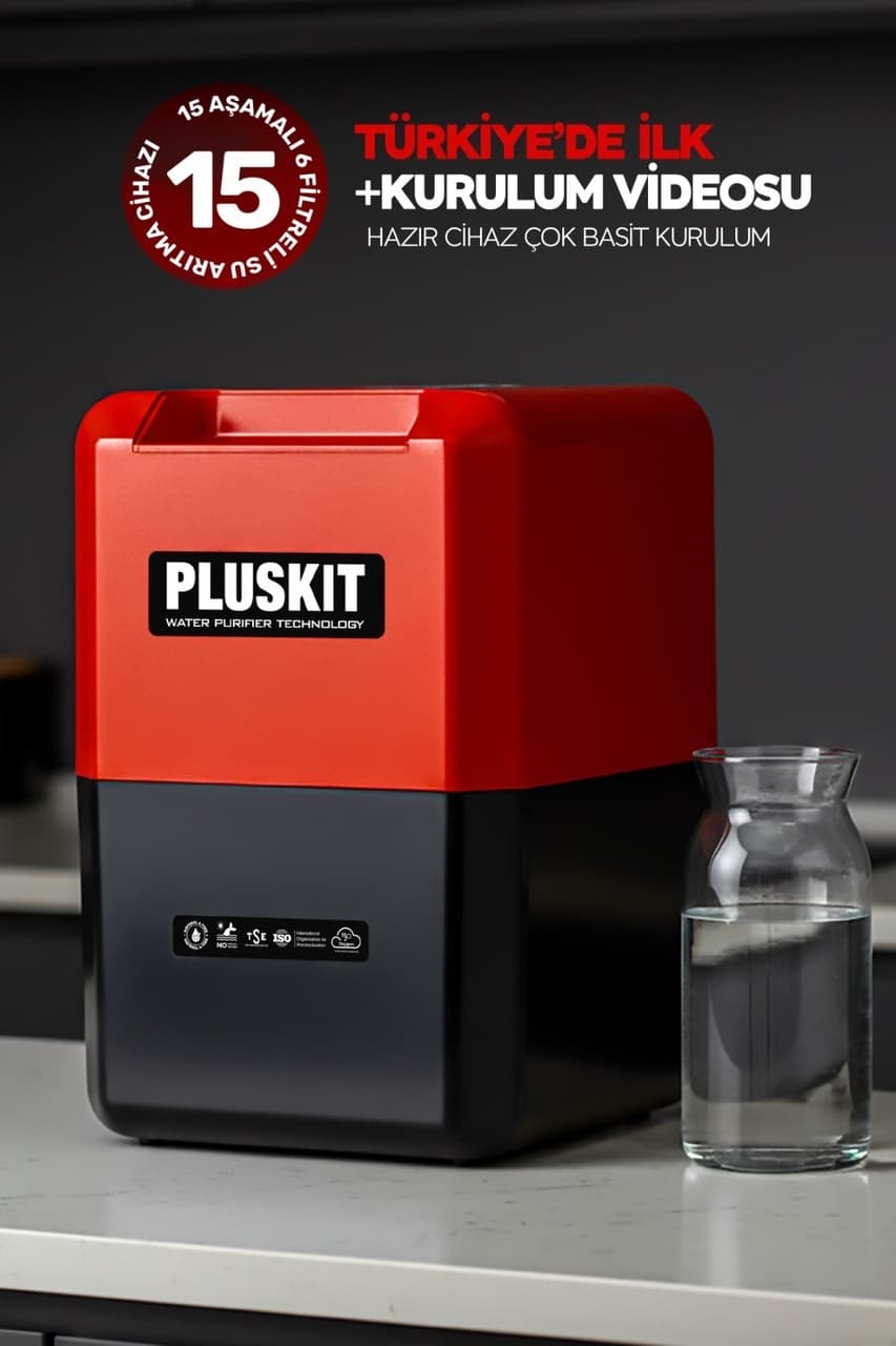 15 Aşamalı Avrupai Musluklu 8 L Çelik Tanklı Su Arıtma Cihazı