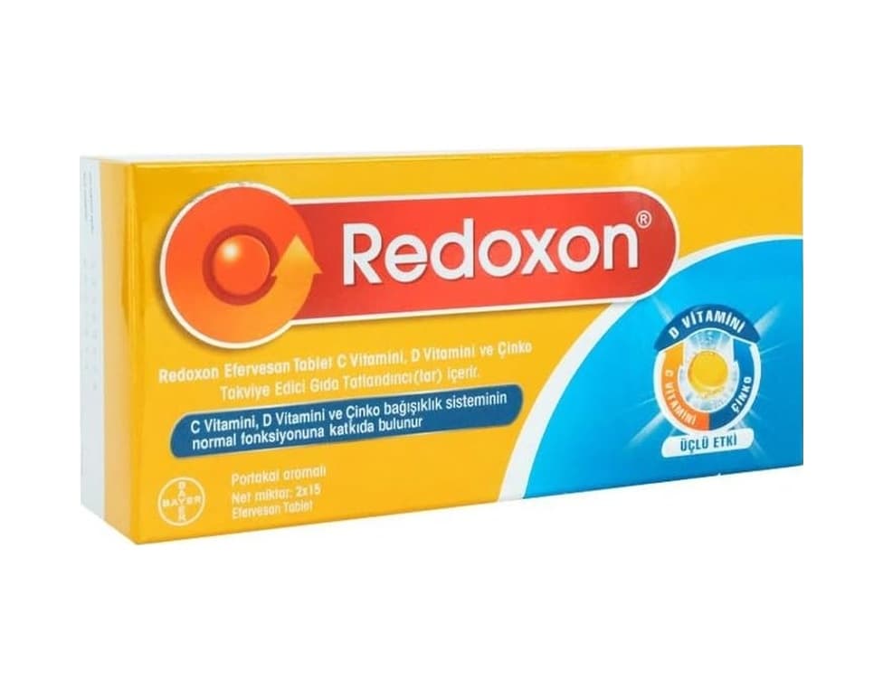 Redoxon Üçlü Etki C Vitamini + D Vitamini + Çinko Efervesan 30 Tablet