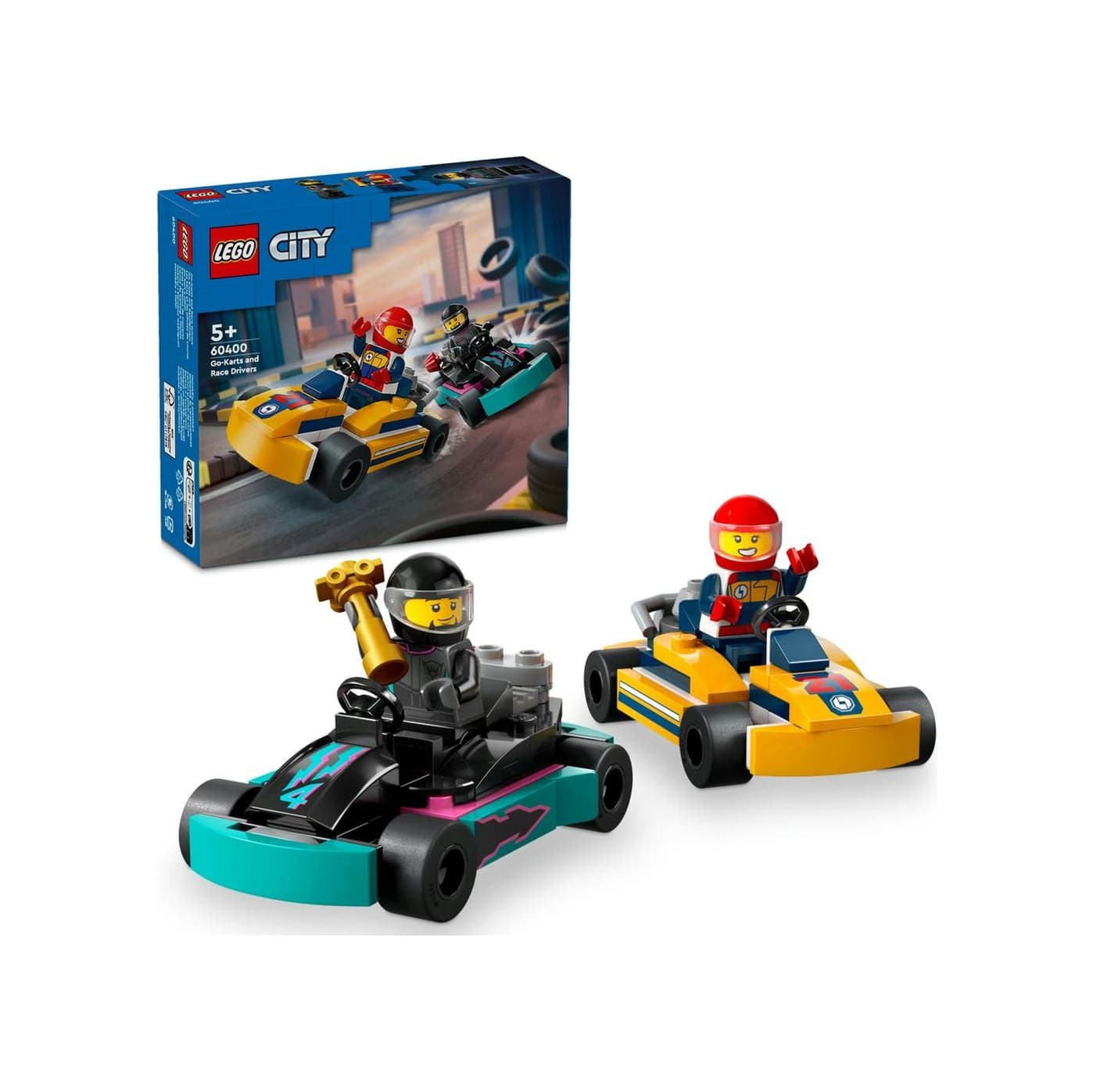 LEGO® City Go-Kartlar ve Yarış Sürücüleri 60400 5+ Yaratıcı Oyuncak Yapım Seti - 99 Parça
