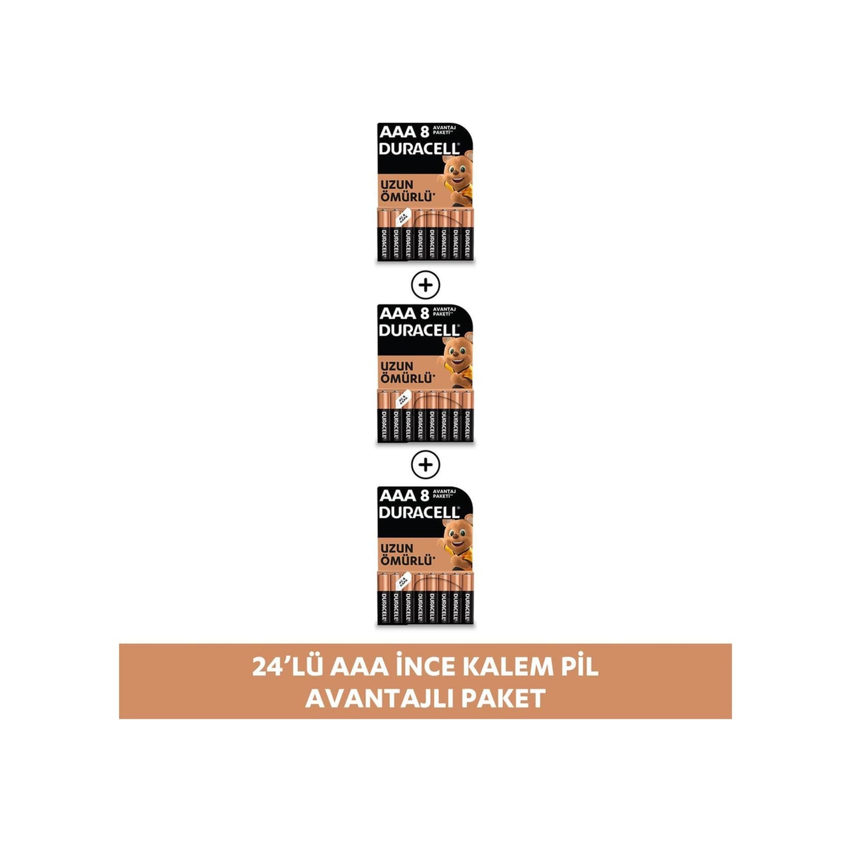 Alkalin Aaa İnce Kalem Pil, 1,5v Lr03 / Mn2400 , 8'li Paket X 3