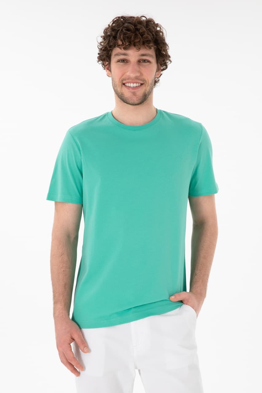 U.S. Polo Assn. Erkek Regular Fit Bisiklet Yaka Mint Basic Tişört 50305928-VR090