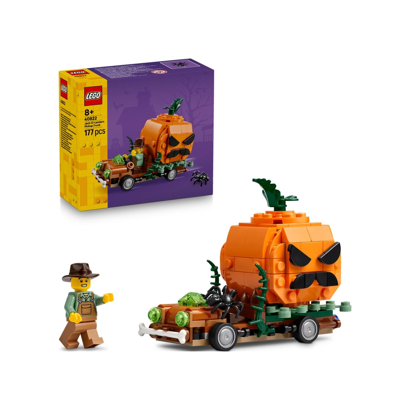 LEGO® Bal Kabağı Kamyoneti 40822 – 8 Yaş ve Üzeri Çocuklar için Cadılar Bayramı Temalı El Sanatları Oyuncak Yapım Seti (194 Parça)