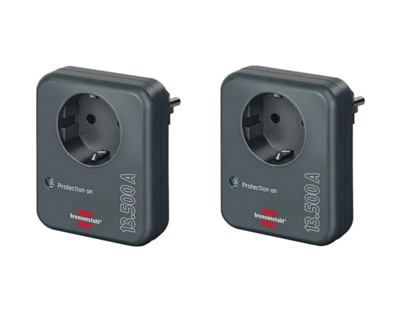 Brennenstuhl Primera Line 13.500 mAh Tekli Akım Korumalı Priz 2 Adet Siyah