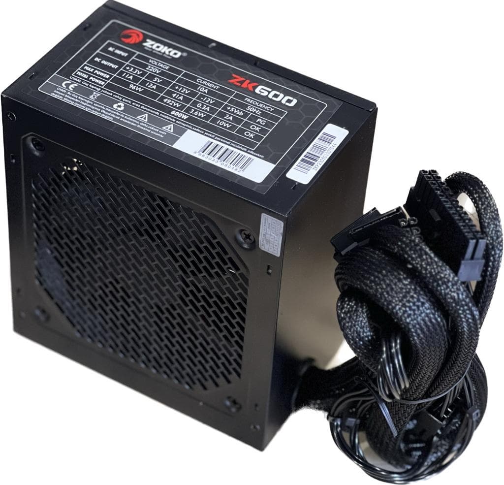 Zoko ZK600 600 W 12 CM Fanlı Güç Kaynağı