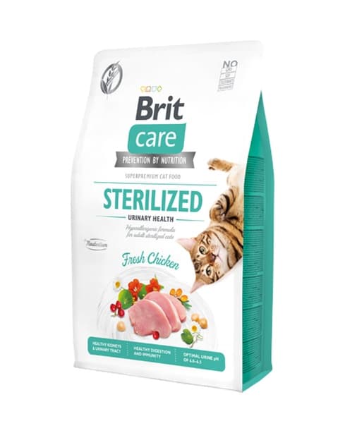 Brit Care Tahılsız Tavuk Etli Kısırlaştırılmış Üriner Destekli Yetişkin Kedi Maması 2 KG