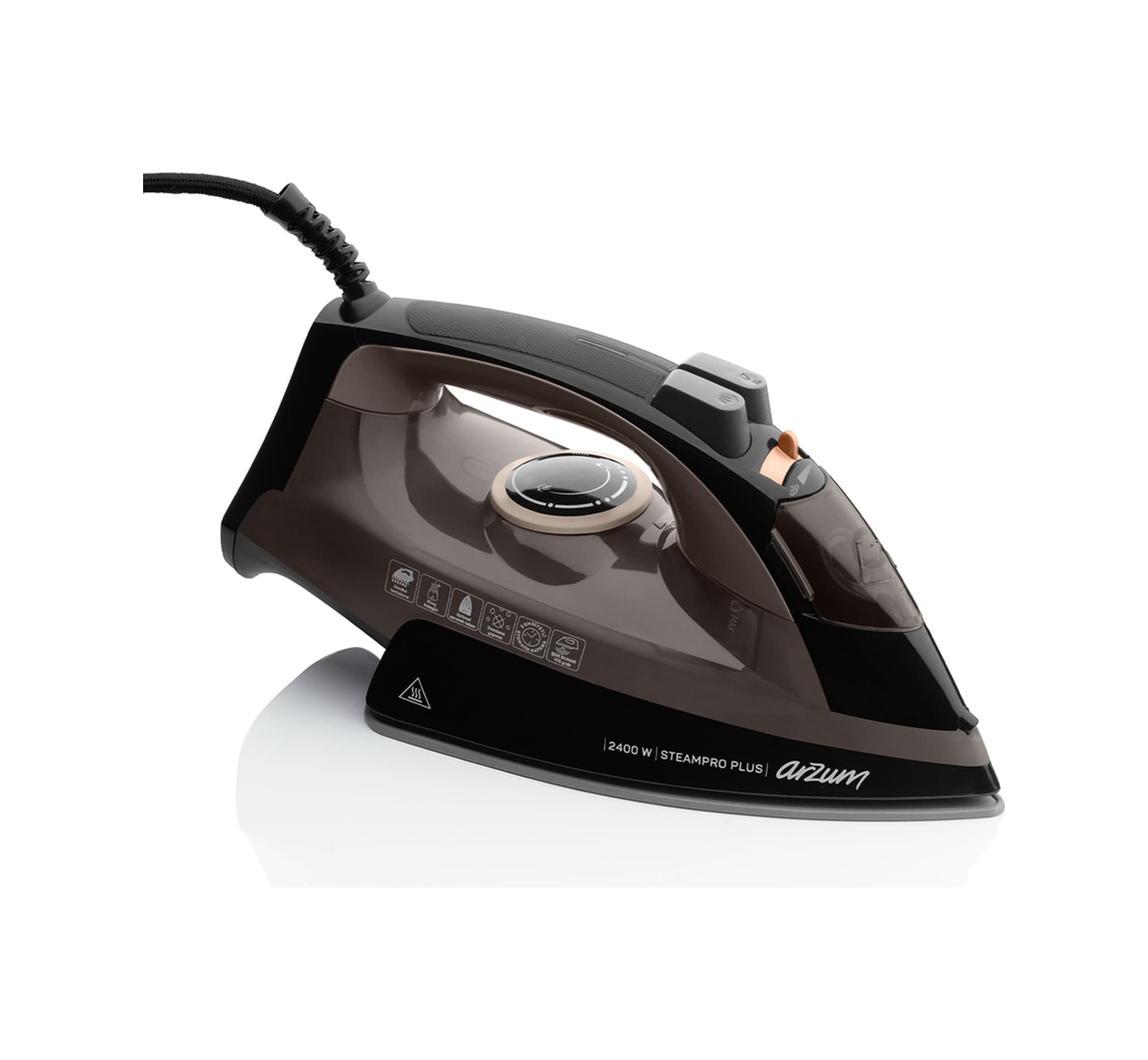 Arzum AR6030 SteamPro Plus Buharlı Ütü 2400W Seramik Taban 175 gr/min Şok Buhar