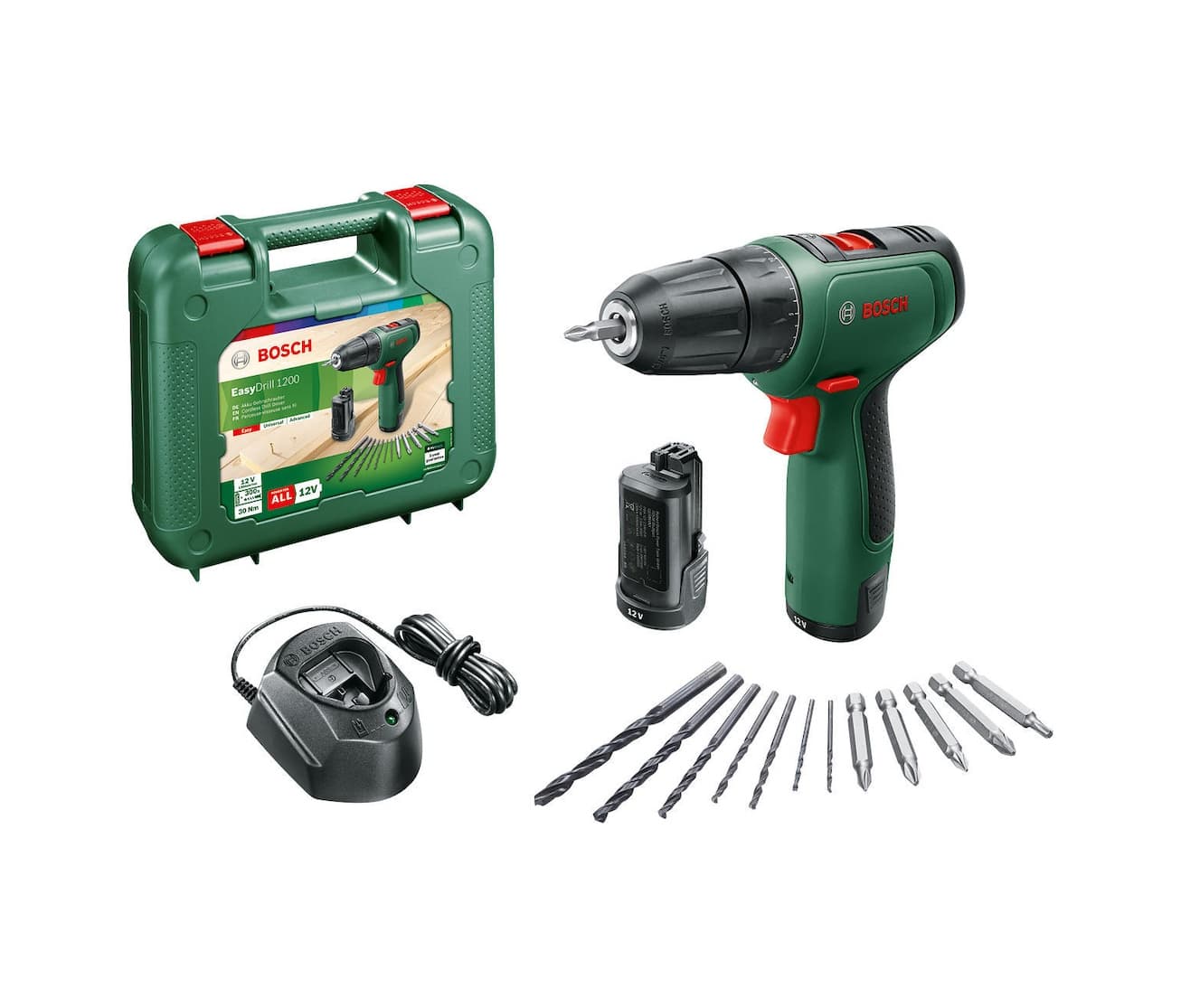 Bosch EasyDrill 1200 1.5Ah Çift Akü Delme/Vidalama Makinesi - 06039D3007