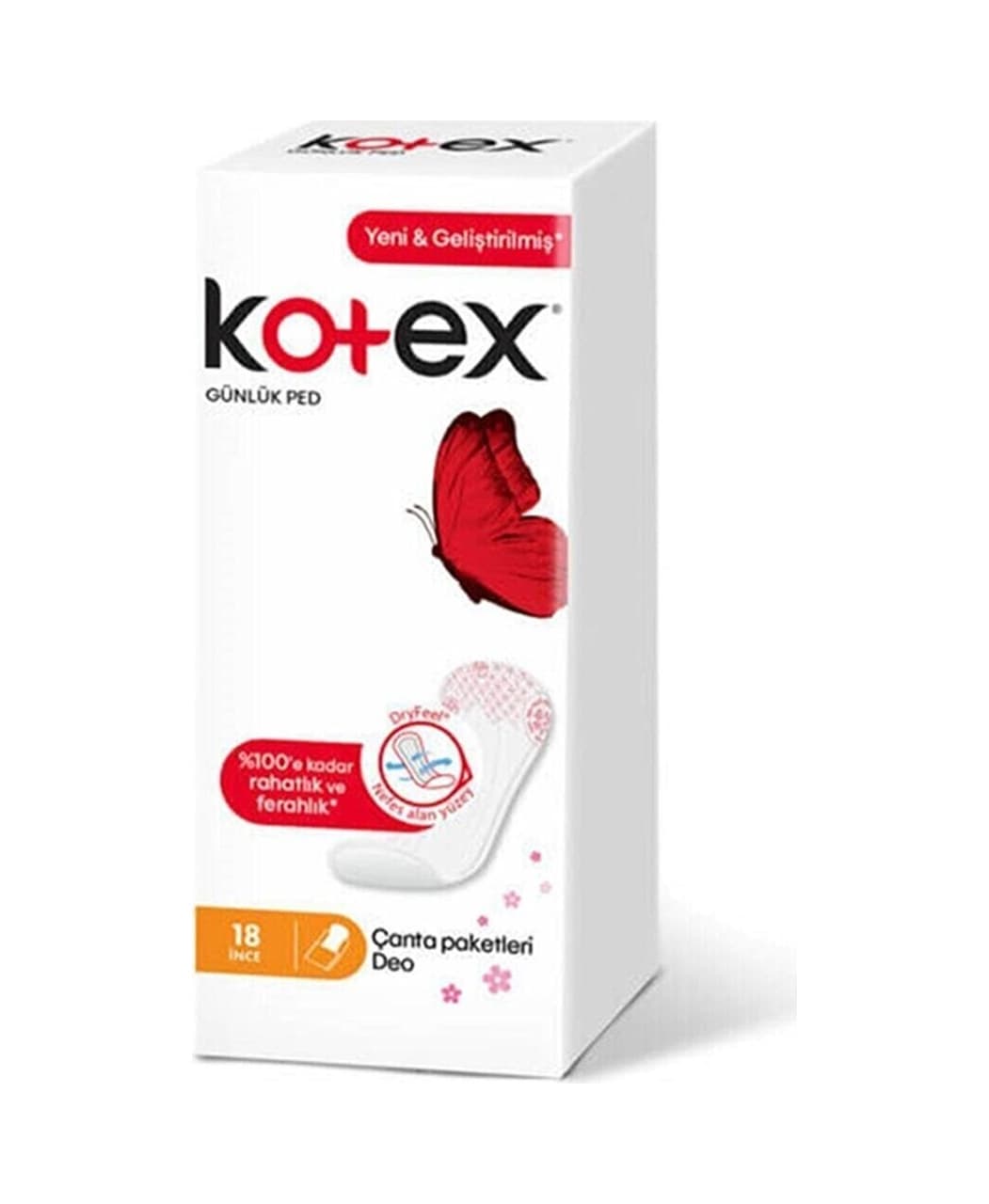 Kotex Rahatlık Ve Ferahlık Deo İnce Günlük Ped 18'li