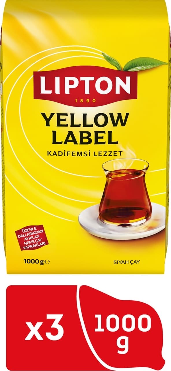 Lipton Yellow Label Siyah Dökme Çay 3 x 1 KG