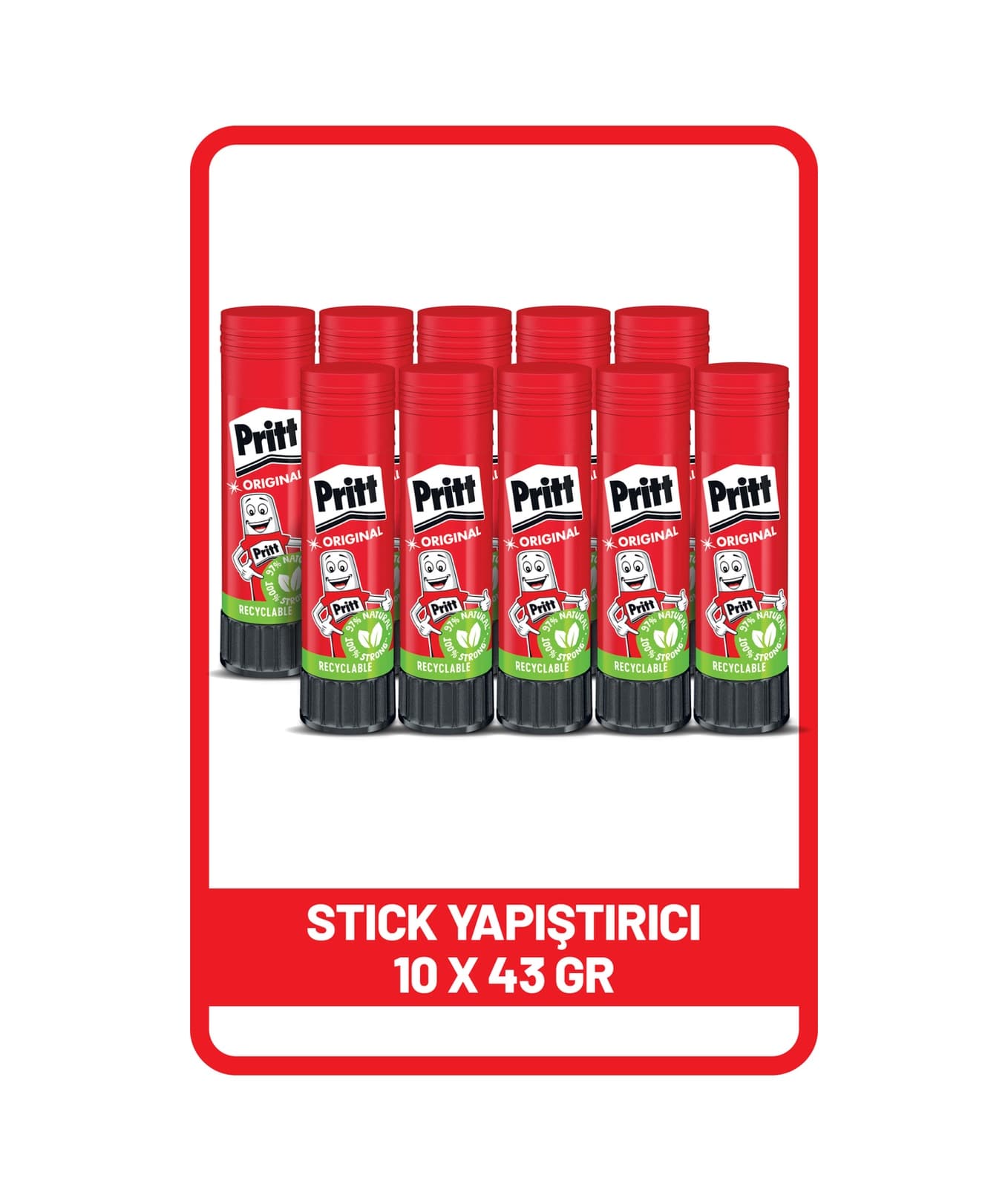 Pritt Stick Yapıştırıcı 43 Gr. -10 Adet