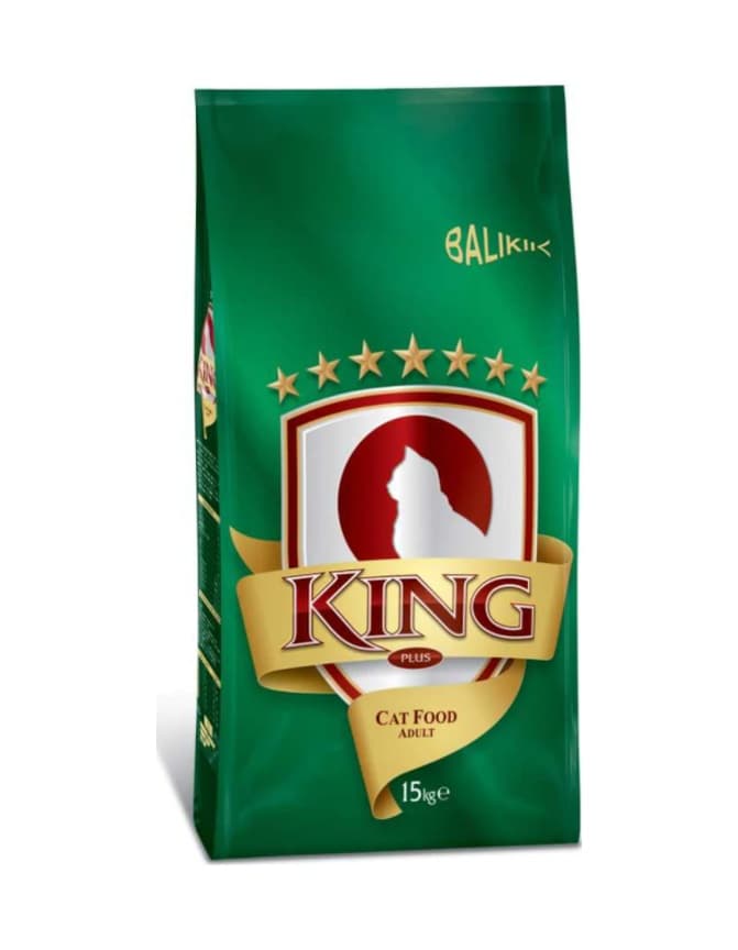 King Plus Cat Balıklı Yetişkin Kedi Maması 15 KG