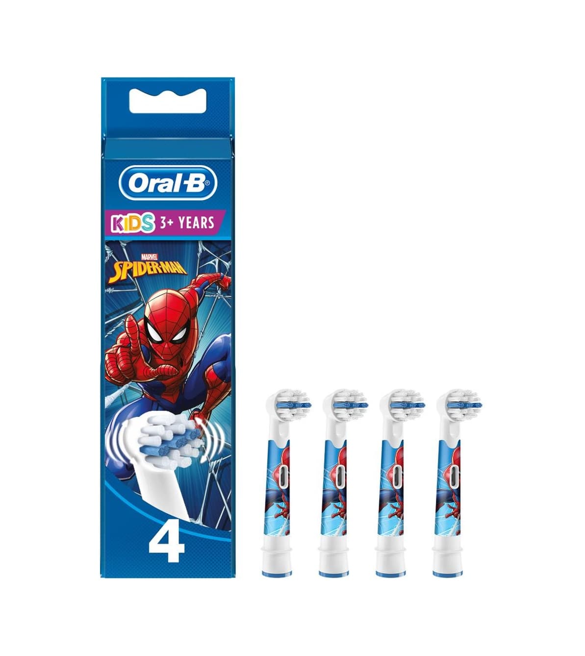 Oral-B Marvel Spiderman Diş Fırçası Yedek Başlığı 4'lü