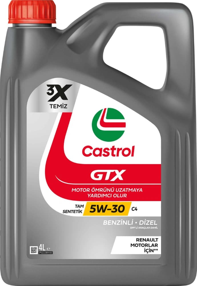Castrol GTX 5W-30 C4 Tam Sentetik Motor Yağı 4 L
