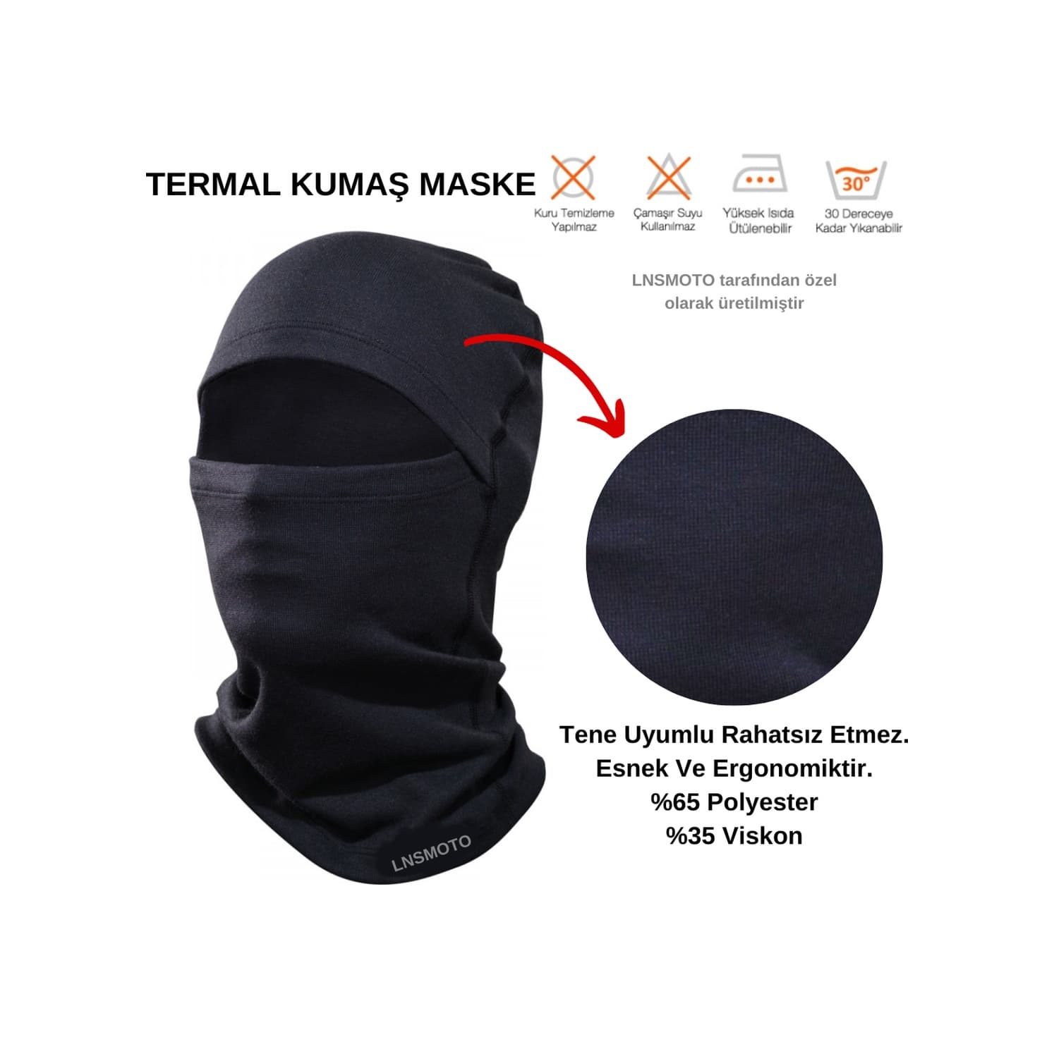 Armode Motosiklet Maske Ergonomik ve Rahat Tasarımlı Termal