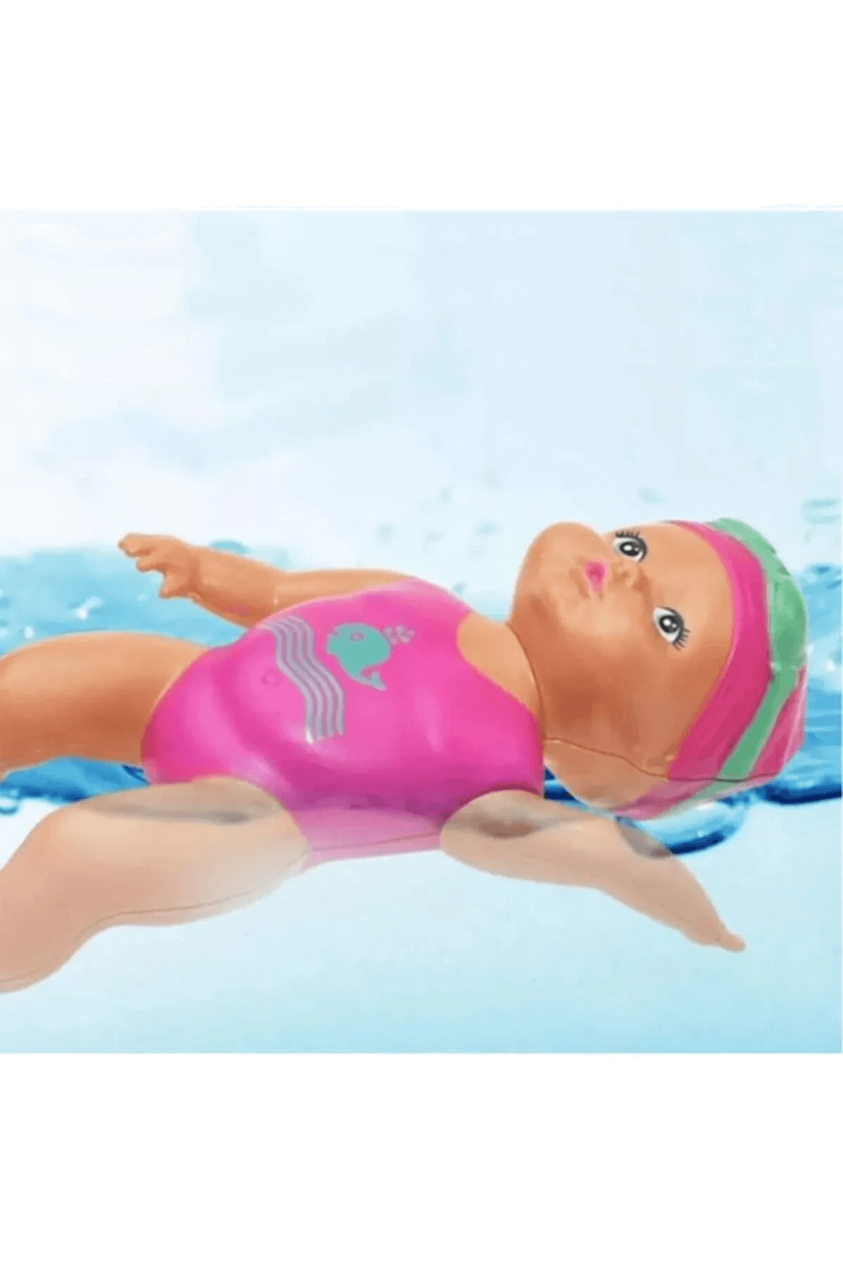Kurmalı Yüzen Oyuncak Bebek Denizde Havuzda 10 Cm