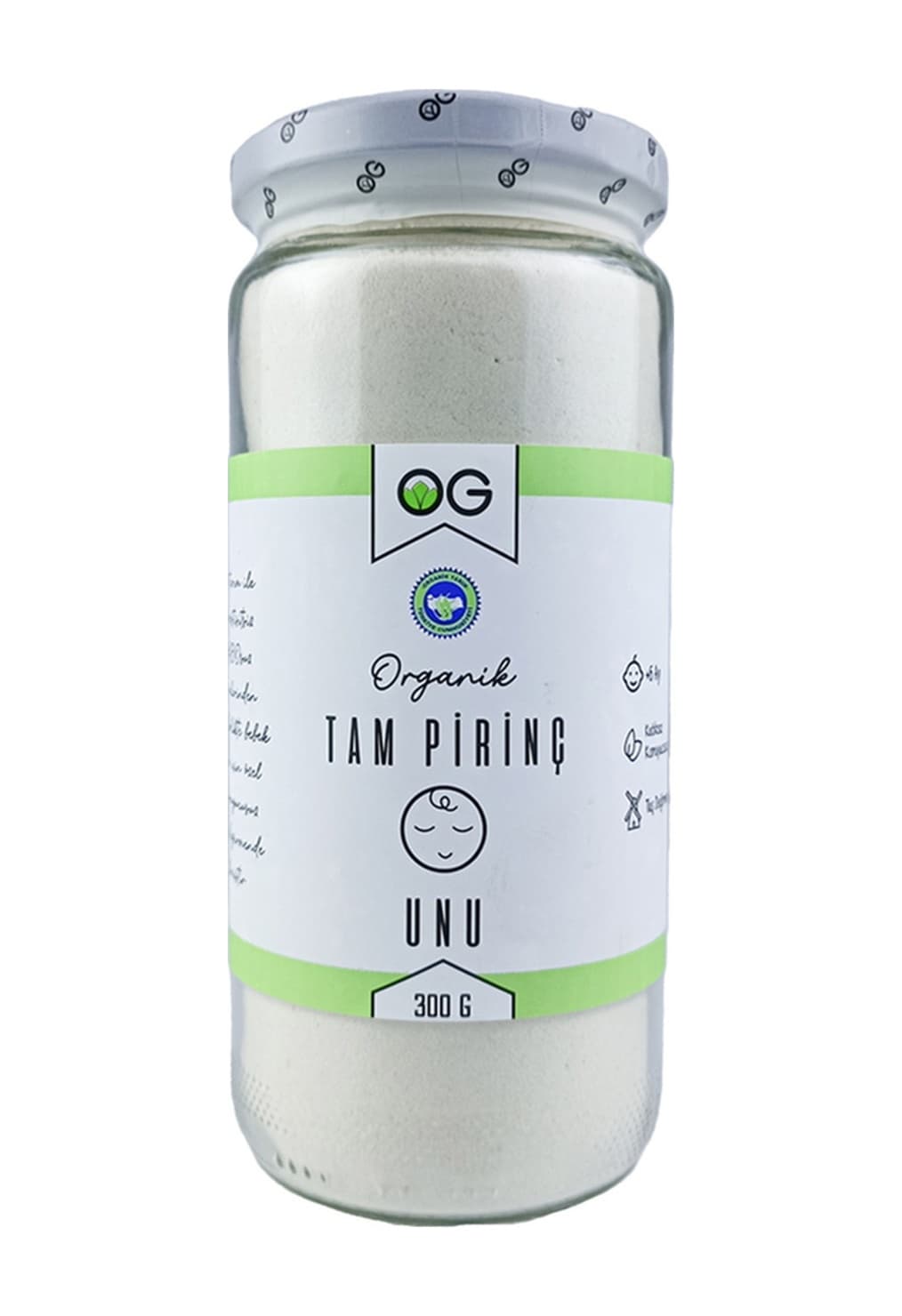 OG natural Organik Tam Pirinç Unu 300 G