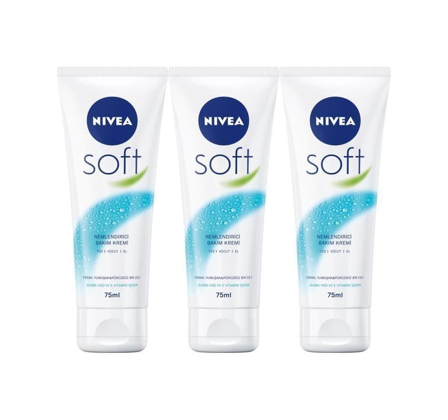 Nivea Soft Nemlendirici Bakım Kremi 3 x 75 ML