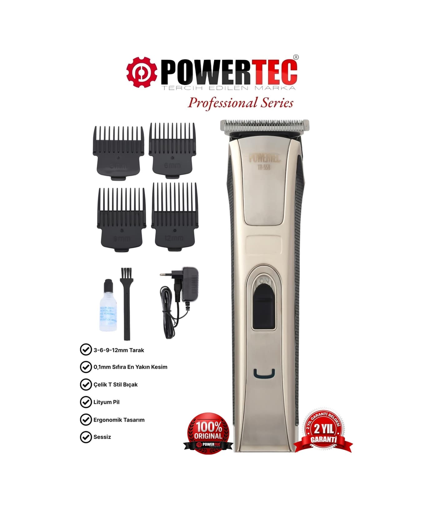 Powertec TR-558 Saç ve Sakal Tıraş Makinesi