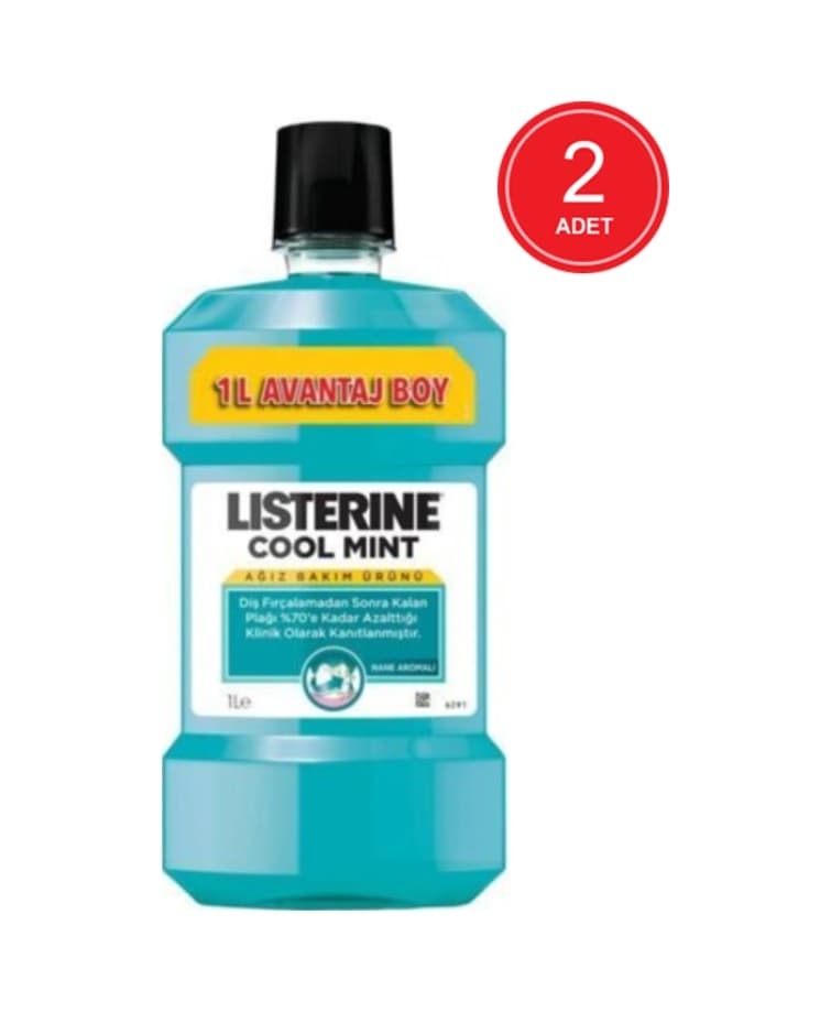 Listerine Cool Mint Ağız Bakım Suyu 2 x 1 L