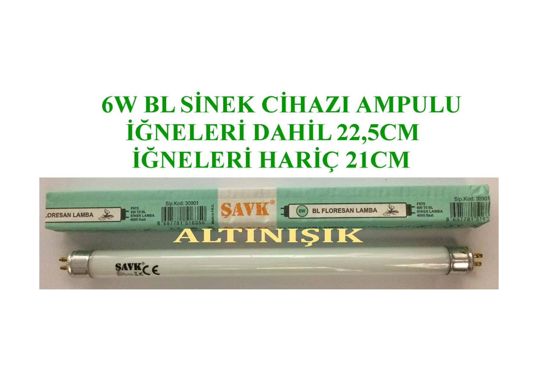 T5 6W Bl Sineklik Cihazı Ampulu T5 6Watt Sinek Ampulü