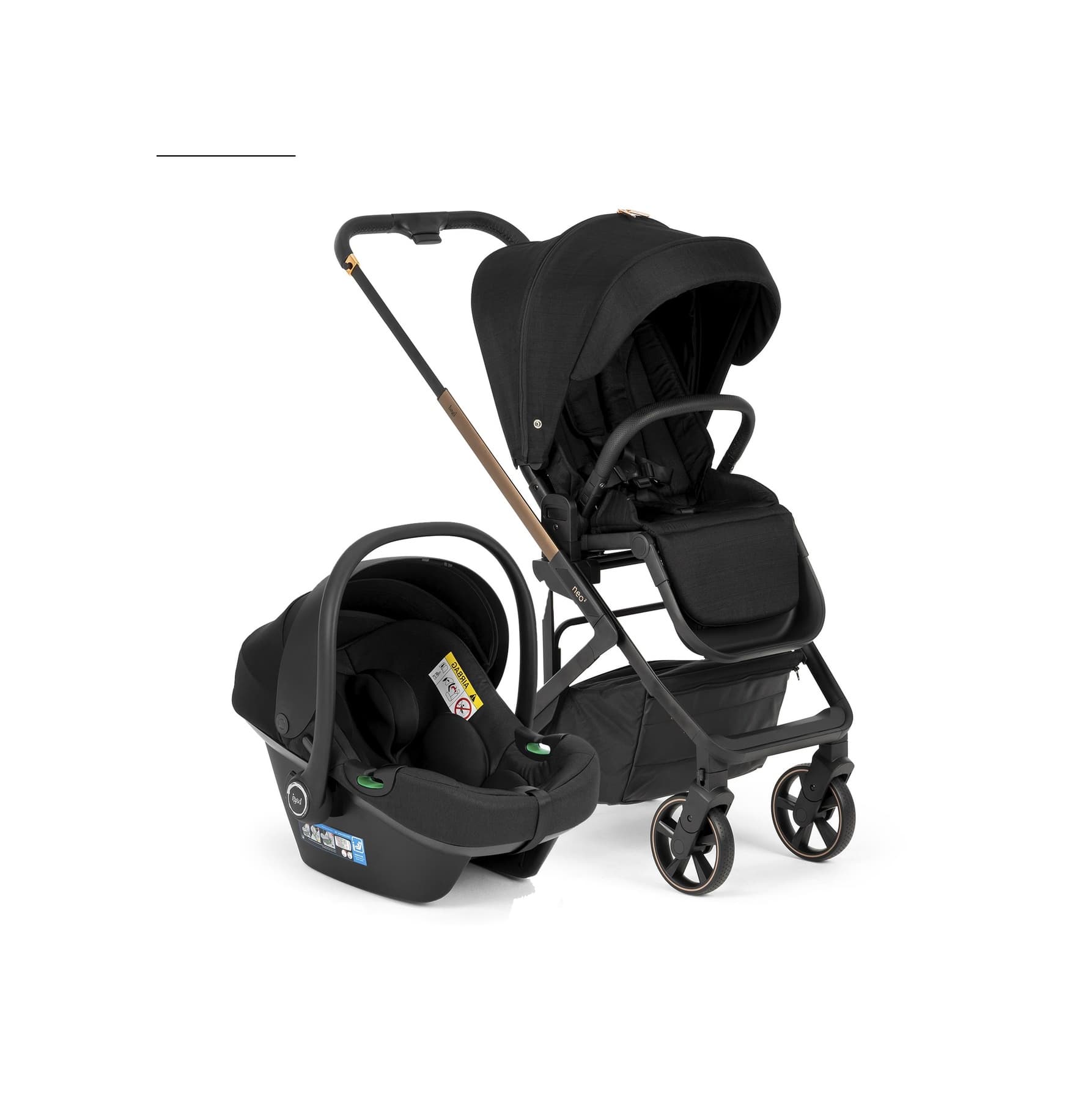 Bagi Neo 2 Travel Sistem Bebek Arabası Black Gold