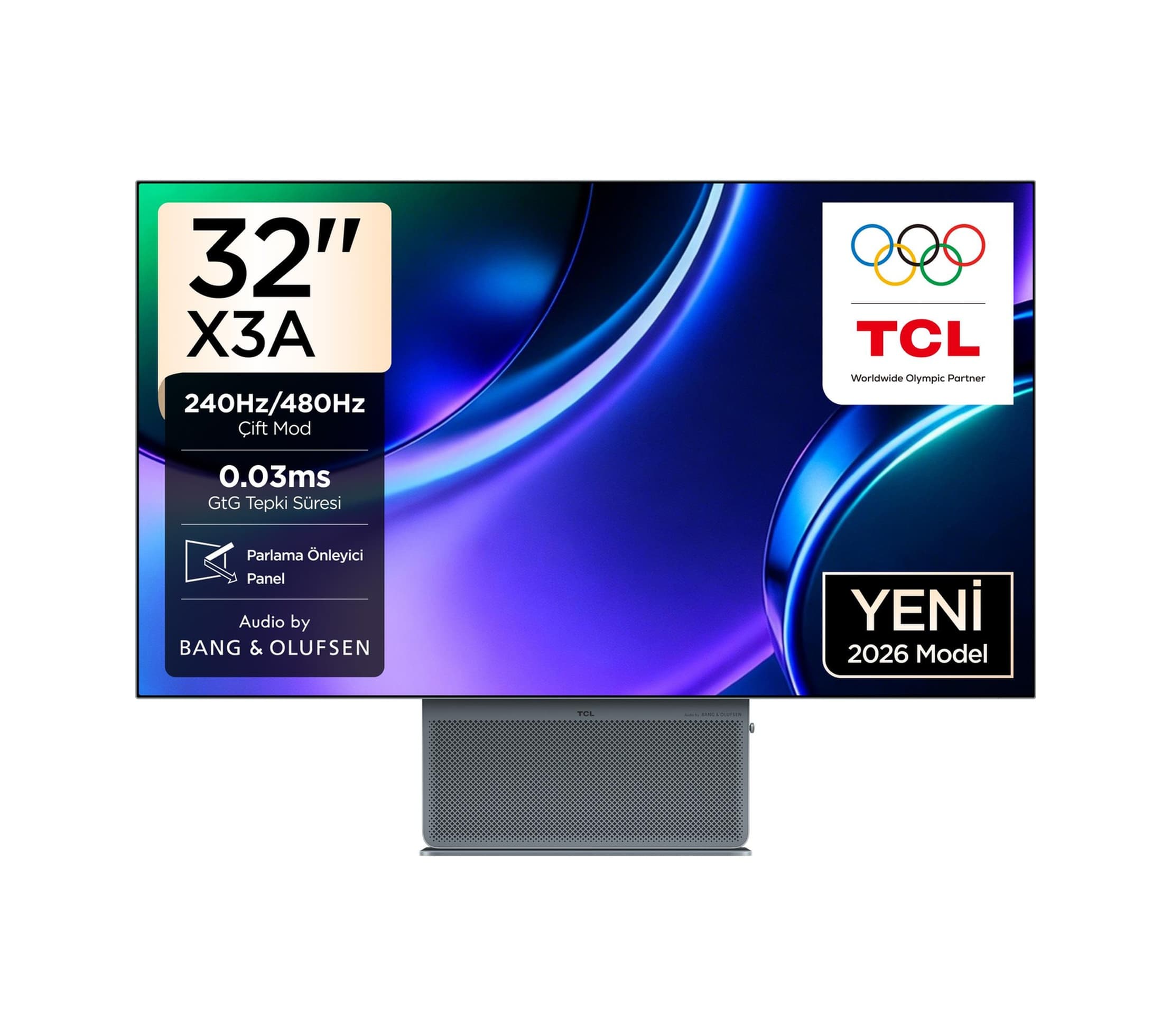 TCL 32X3A Gaming Monitörü 31.5" 0.03ms 240hz Uhd 4k Oled+ Oyuncu Monitörü B&o Ses, Dp 2.1