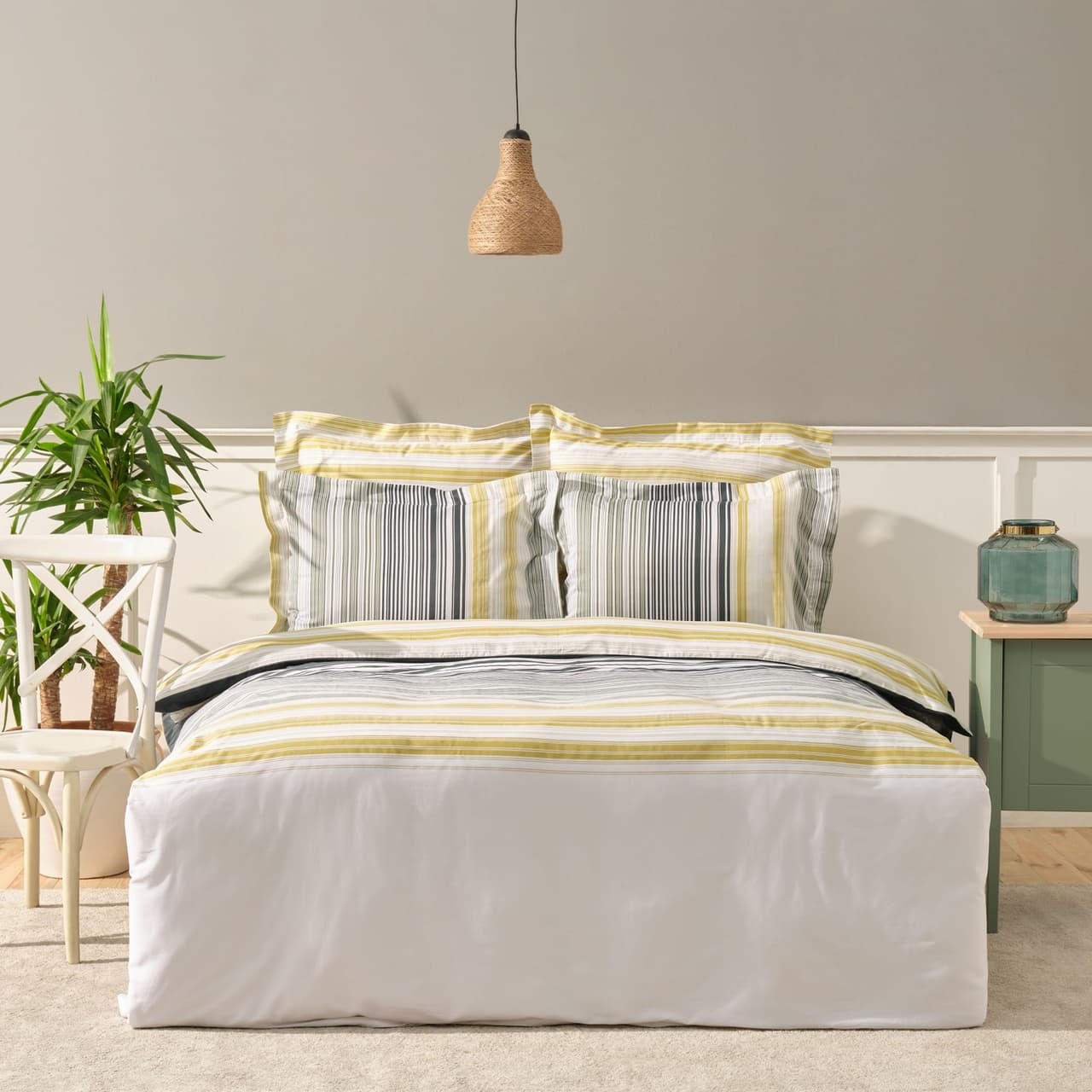 Karaca Home Nolan %100 Pamuk Çift Kişilik Nevresim Takımı Multicolor Renkli