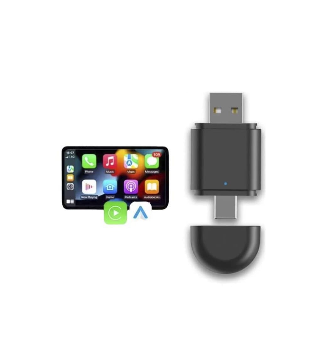 Torima Tab06 Mini 2in1 Kablosuz Carplay Usb Ve Type-c Uyumlu Araç Multimedya Dönüştürücü Adaptörü