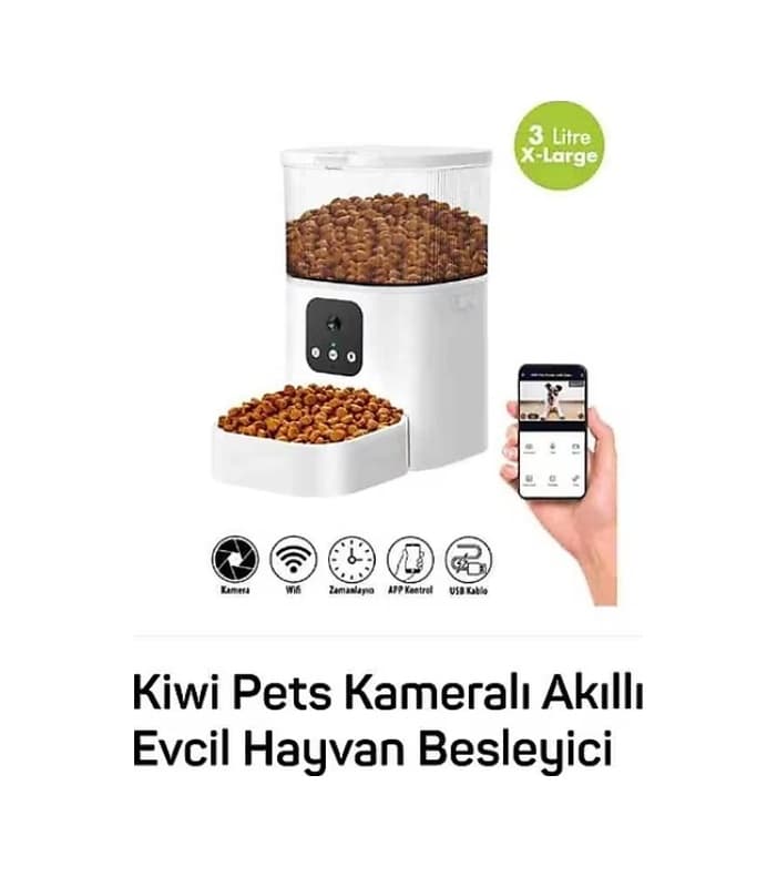 Kiwi KPF-10570 Kameralı Akıllı Hayvan Besleyici