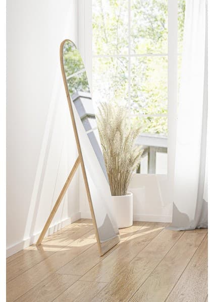 Nysamo Safir Meşe Kubbe Antre Koridor Konsol Duvar Salon Banyo Wc Ofis Yatak Odası Boy Aynası 40 x 120 cm