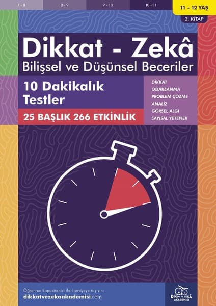 Dikkat ve Zeka Akademisi 10 Dakikalık Testler ( 3. , 266 Etkinlik) / Dikkat – Zekâ & Bilişsel ve Düşünsel Beceriler - Alison Primrose