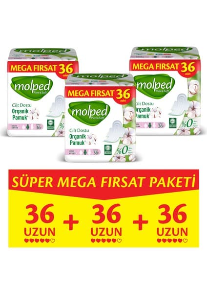 Molped Pure&Soft Uzun Süper Mega 108 Adet