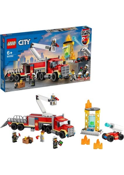 LEGO City İtfaiye Komuta Birimi 60282 - Çocuklar için Oyuncak Yapım Seti (380 Parça)