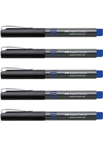 Faber-Castell Faber Roller Kalem Mavi 5405 5'li İğne Uçlu Tasarım ile Konforlu Yazım Deneyimi
