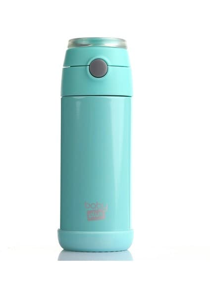 Baby Plus 350 ml Paslanmaz Çelik Sızdırmaz Tek Tuşla Açılan BPA PVC Fitalatsız Çocuk Matara 3+ Yaş