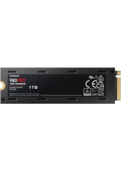 Samsung 980 PRO Heatsink M.2 NVMe SSD 1TB – 7000MB/s Okuma, 5000MB/s Yazma, PCIe 4.0, PC ve Oyun Bilgisayarları Uyumlu