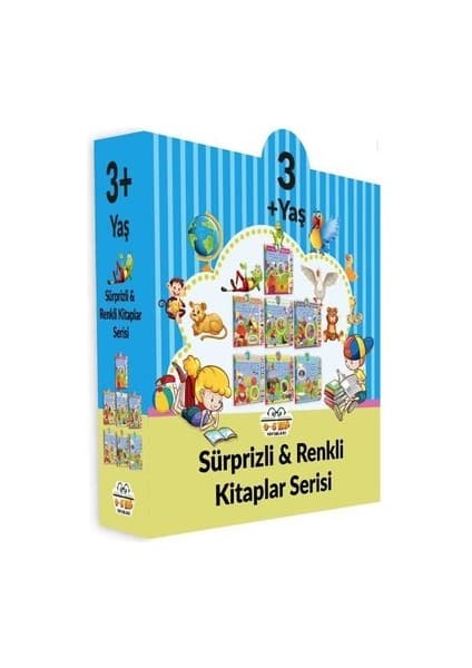 0-6 Yaş Yayınları 3+ Yaş Sürprizli - Renki Kitaplar Serisi - 7 Kitap Takım