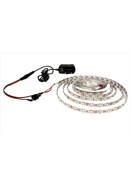 BVS Mutfak Dolabı Için Beyaz Şerit LED + 12V Adaptör Tak Çalıştır Aç Kapa Anahtarlı 3 Çip 3 Direnç