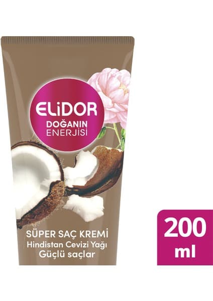 Elidor Doğanın Enerjisi Hindistan Cevizi Tüp Saç Kremi 200 ml