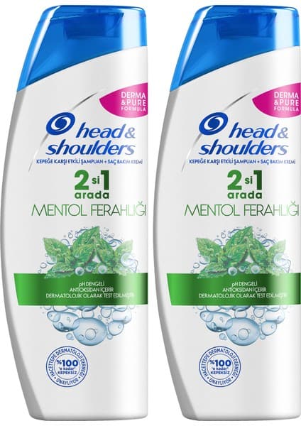 Head&Shoulders Mentol Ferahlığı Şampuan 2'si 1 Arada 400 ml x 2