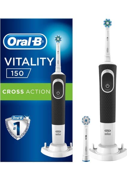 Oral-B Vitality D150 Şarj Edilebilir Diş Fırçası Cross Action+ 1 Yedek Başlık