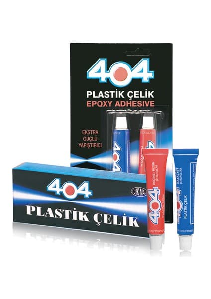 404 Plastik Çelik Hızlı Yapıştırıcı 16 gr Şeffaf Isı ve Kimyasallara Dayanıklı Tüm Yüzeyler İçin Epoksi