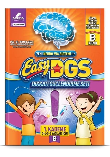 Adeda Yayıncılık Easy Dikkati Güçlendirme Seti 3-6 Yaş B Kitapçığı - Osman Abalı